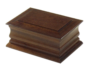 Urn in Solid Dark Mahogany